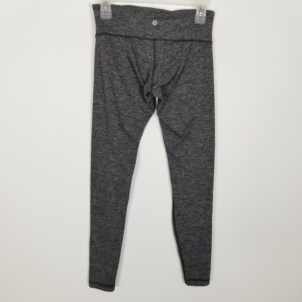Lululemon Women Wunder Under Leggings 28" Size 6 Gray Marled Athletic - Picture 3 of 5